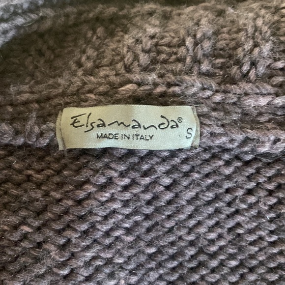 Elsamanda Purple Chunky Knit Circle Alpaca Wool Blend Sweater Size S - Picture 9 of 11